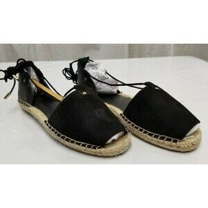 Apt 9 Women Sandals Wedge Black Flat Comfort Size 6